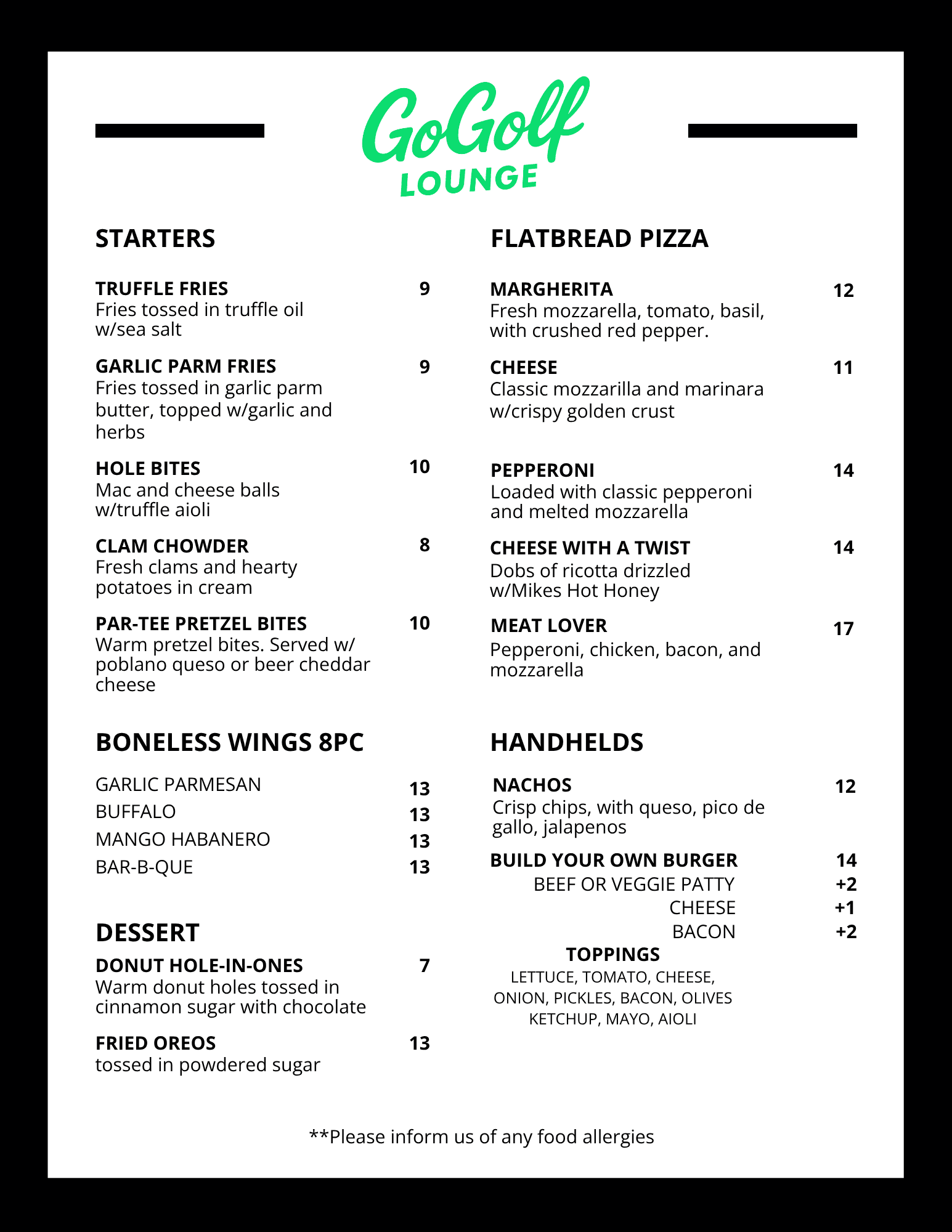 Food Menu